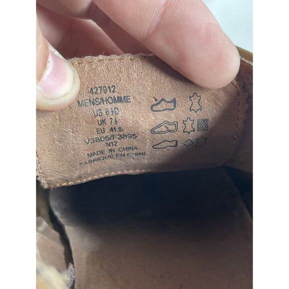 Land's End Moseley‎ Leather Wingtip Oxfords 8.5 Tan Lace-Up - Picture 4 of 4